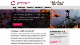 What Childdeathhelpline.org.uk website looked like in 2021 (2 years ago)