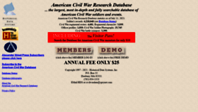 What Civilwardata.com website looked like in 2021 (2 years ago)