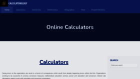 What Calculatorology.com website looked like in 2021 (2 years ago)