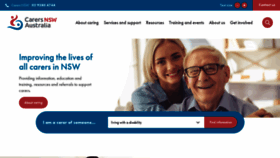 What Carersnsw.org.au website looked like in 2021 (2 years ago)