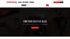 What Creativebug.com website looked like in 2021 (2 years ago)
