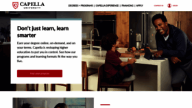 What Capella.edu website looked like in 2021 (2 years ago)