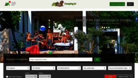 What Camping.hr website looked like in 2021 (4 years ago)