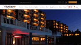 What Clubparadisohotel.com website looked like in 2021 (3 years ago)
