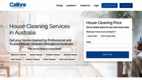 What Calibrecleaning.com.au website looked like in 2021 (4 years ago)