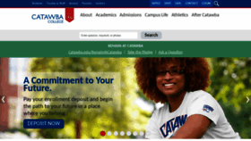 What Catawba.edu website looked like in 2021 (2 years ago)