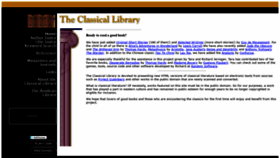 What Classicallibrary.org website looked like in 2021 (2 years ago)