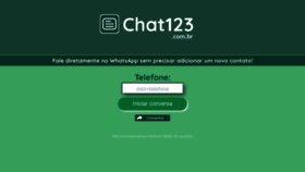 What Chat123.com.br website looked like in 2021 (2 years ago)