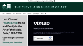 What Clevelandart.org website looked like in 2021 (2 years ago)