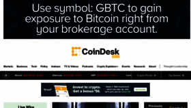 What Coindesk.com website looked like in 2021 (2 years ago)