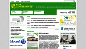 What Centrinvest.ru website looked like in 2021 (2 years ago)