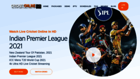 What Cricketonlinehd.com website looked like in 2021 (2 years ago)