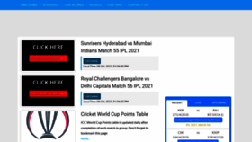 What Crictime.me website looked like in 2021 (2 years ago)