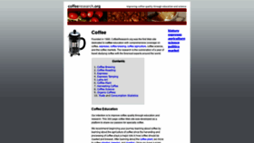 What Coffeeresearch.org website looked like in 2021 (2 years ago)