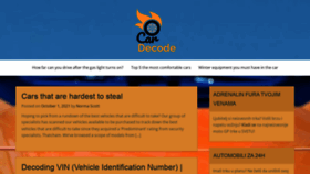 What Cardecode.rs website looked like in 2021 (2 years ago)