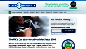 What Click4warranty.co.uk website looked like in 2021 (2 years ago)