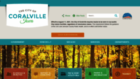 What Coralville.org website looked like in 2021 (2 years ago)