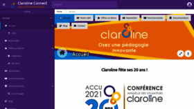 What Claroline.net website looked like in 2021 (2 years ago)