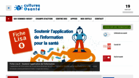 What Cultures-sante.be website looked like in 2021 (2 years ago)