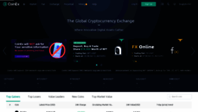What Coinex.network website looked like in 2021 (4 years ago)