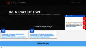What Cwccareers.in website looked like in 2021 (2 years ago)