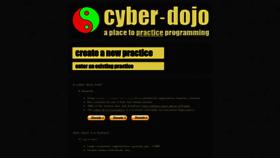 What Cyber-dojo.org website looked like in 2021 (2 years ago)