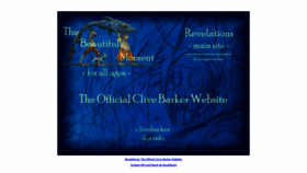 What Clivebarker.info website looked like in 2021 (4 years ago)