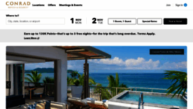 What Conradhotels.com website looked like in 2021 (2 years ago)