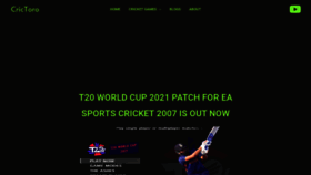 What Crictoro.com website looked like in 2021 (2 years ago)