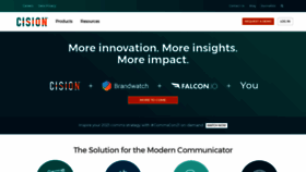 What Cision.co.uk website looked like in 2021 (2 years ago)