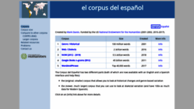What Corpusdelespanol.org website looked like in 2021 (2 years ago)