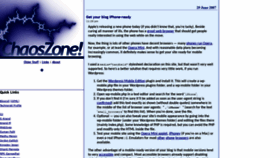 What Chaoszone.org website looked like in 2021 (2 years ago)