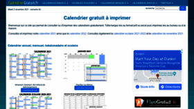 What Calendriergratuit.fr website looked like in 2021 (2 years ago)