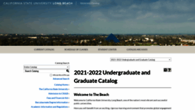 What Catalog.csulb.edu website looked like in 2021 (2 years ago)