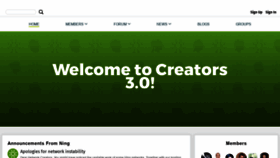 What Creators.ning.com website looked like in 2021 (3 years ago)