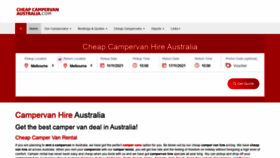 What Cheapcampervanaustralia.com website looked like in 2021 (2 years ago)