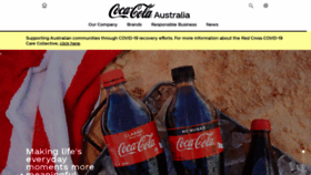 What Coca-cola.com.au website looked like in 2021 (2 years ago)
