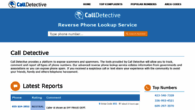 What Calldetective.net website looked like in 2021 (3 years ago)