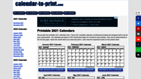 What Calendar-to-print.com website looked like in 2021 (2 years ago)