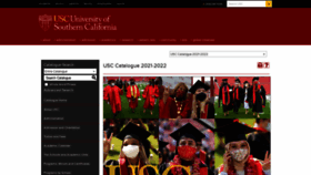 What Catalogue.usc.edu website looked like in 2021 (2 years ago)