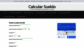 What Calcularsueldo.com.ar website looked like in 2021 (2 years ago)