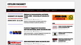 What Ceylonvacancy.com website looked like in 2021 (2 years ago)