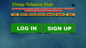 What Cheaptobacco.club website looked like in 2021 (2 years ago)