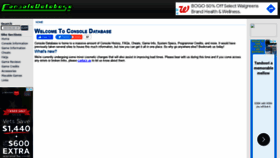 What Consoledatabase.com website looked like in 2021 (2 years ago)