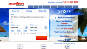 What Cheapfareguru.com website looked like in 2021 (2 years ago)