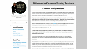 What Camerondunlapreviews.com website looked like in 2021 (2 years ago)