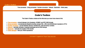 What Coderstoolbox.net website looked like in 2021 (2 years ago)