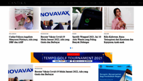 What Cantika.com website looked like in 2021 (2 years ago)