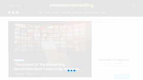 What Creativescreenwriting.com website looked like in 2021 (2 years ago)