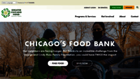 What Chicagosfoodbank.org website looked like in 2021 (2 years ago)